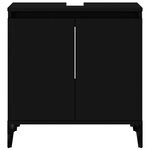 vidaXL Meuble d'évier noir 58x33x60 cm bois d'ingénierie