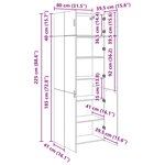 vidaXL Armoire de rangement 3 Pièces Bois ancien
