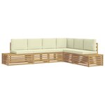 vidaXL Ensemble de canapés d'extérieur Blanc 273 x 213 5 x 73 cm