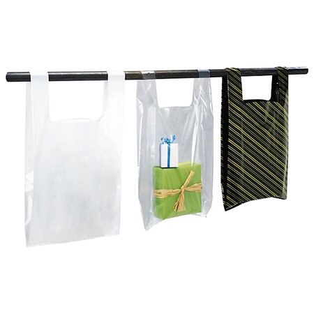 Sac plastique blanc poign es bretelles 50 microns 50 x 80 x 20