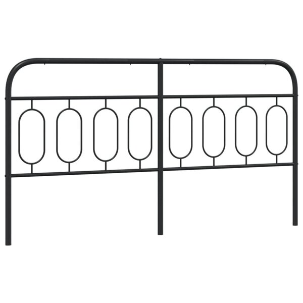 vidaXL Tête de lit métal noir 193 cm