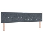 Lit à ressort vidaXL avec matelas gris foncé 200x200 cm en velours