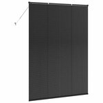 vidaXL Store de Fenêtre avec des rideaux Noir Aluminium