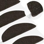 vidaXL Tapis d'escalier auto-adhésifs 10 Pièces anthracite 56x17x3 cm