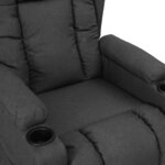 vidaXL Fauteuil inclinable Gris foncé Tissu