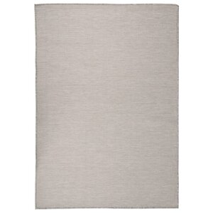 vidaXL Tapis à tissage plat d'extérieur 140x200 cm gris clair