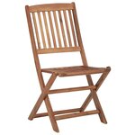 vidaXL Chaises pliables de jardin 2 Pièces avec coussins Bois d'acacia