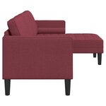 vidaXL Ensemble de Canapés Rouge vin 173 x 131 x 67 cm tissu