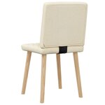vidaXL Chaises à manger lot de 2 crème tissu
