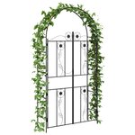 vidaXL Arche de jardin Uni Noir 115 x 37 x 226 cm