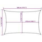 vidaXL Voile d'ombrage 160 g/m² Crème 2x3 m PEHD