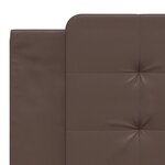vidaXL Lit avec matelas marron 180x200 cm similicuir