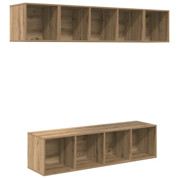 vidaXL Ensemble meuble TV 4 Pièces chêne artisanal 37 x 37 x 142.5 cm