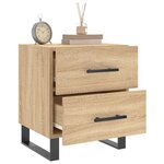 vidaXL Tables de chevet 2 Pièces chêne sonoma 40x35x47 5 cm