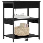 vidaXL Cabinet de chevet 2 Pièces Chêne noir 41 x 31 x 51 cm