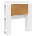 vidaXL Cabinet de Tête de Lit avec stockage Blanc Bois d’ingénierie