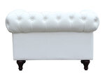 Fauteuil chesterfield "aliza" - 111 x 82 x 70 cm - blanc