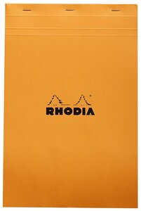 Bloc ORANGE N°19 21x31,8cm 80F agrafées 80g Q.5x5 RHODIA
