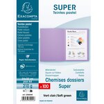 Paquet 100 Chemises Super 210 - 24x32cm - Vert Clair - X 5 - Exacompta