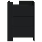 vidaXL Table de chevet noir 45x50x65 cm bois d’ingénierie