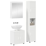 vidaXL Ensemble de mobilier de salle de bain avec étagère TULUM Blanc
