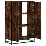 vidaXL Buffet haut chêne fumé 68x35x106 5 cm bois d'ingénierie métal