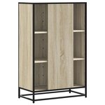 vidaXL Buffet haut chêne sonoma 68x35x106 5 cm bois ingénierie métal