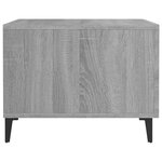 vidaXL Tables basses avec pieds en métal 2 Pièces Sonoma gris 50x50x40 cm