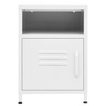 vidaXL Table de chevet Blanc 35x35x51 cm Acier