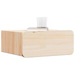 vidaXL Table de chevet avec tiroir 2 Pièces Marron 39 x 34 x 16 5 cm