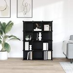vidaXL Cubes de rangement 12 Pièces Noir PP