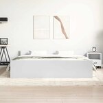 vidaXL Cadre de lit sans matelas blanc 180x200 cm