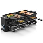 Princess Gril à raclette Piano 8 1200 W Noir