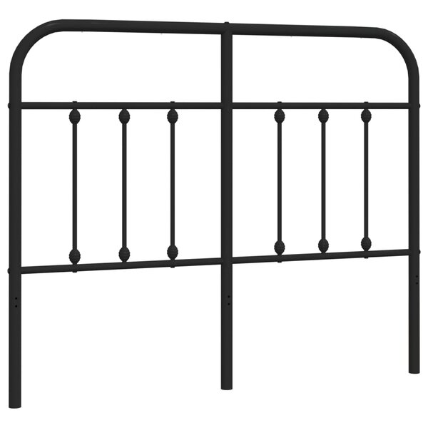 vidaXL Tête de lit métal noir 120 cm
