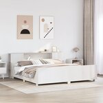 vidaXL Cadre de lit sans matelas blanc 200x200 cm bois massif de pin