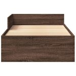 vidaXL Cadre de lit sans matelas chêne marron 100x200 cm