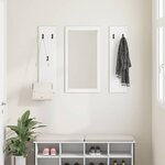 vidaXL Porte-manteau mural Blanc 96 x 1 5 x 90 cm Bois d'ingénierie