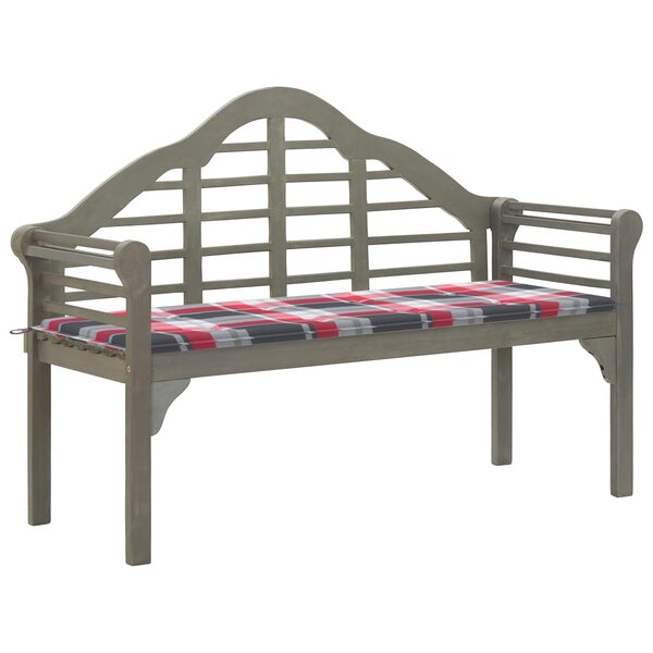 vidaXL Banc de jardin avec coussin 135 cm Bois d'acacia massif Gris