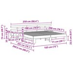 vidaXL Cadre de lit avec tiroir Marron 180 x 200 cm Bois massif