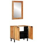 vidaXL Ensemble de mobilier de salle de bain avec étagère 2 Pièces Marron