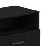 vidaXL Meuble TV avec tiroir Noir 150 x 33.5 x 45 cm Bois d'ingénierie