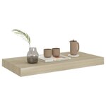 vidaXL Étagères murales flottantes 2 Pièces chêne 50x23x3 8 cm MDF
