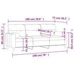 vidaXL Canapé 3 places avec oreillers gris foncé 180 cm tissu