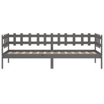vidaXL Lit de jour Gris 90x190 cm Bois de pin massif