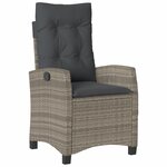 vidaXL Ensemble à manger de jardin 5 Pièces coussins gris résine tressée