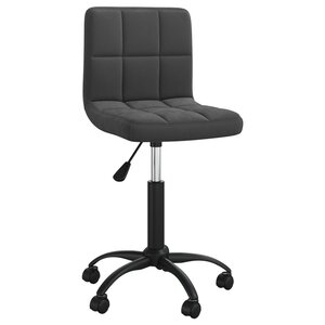 vidaXL Chaise pivotante de bureau Noir Velours