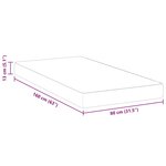 vidaXL Matelas Blanc 80 x 160 cm Mousse