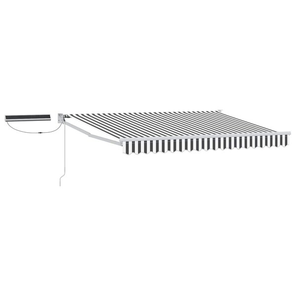 vidaXL Auvent rétractable électrique Anthracite et blanc 3 x 2 5 m