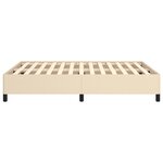 vidaXL Cadre de lit sans matelas crème 140x190 cm tissu