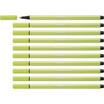 Stylo feutre pen 68  citron vert x 10 stabilo